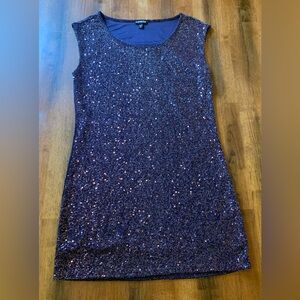 Express purple sequin stretch mini dress. Women’s medium